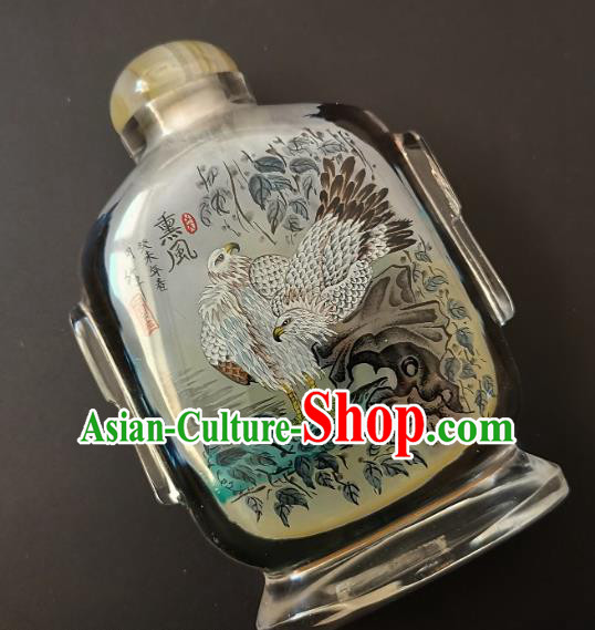 Chinese Snuff Bottle Traditional Handmade Painting Double Eagle Inside Snuff Bottles Chinese Snuff Bottle Traditional Handmade Painting Double Eagle Inside Snuff Bottles