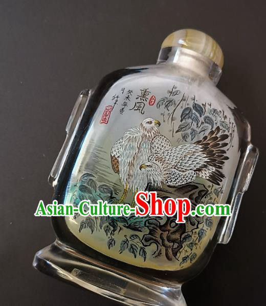 Chinese Snuff Bottle Traditional Handmade Painting Double Eagle Inside Snuff Bottles Chinese Snuff Bottle Traditional Handmade Painting Double Eagle Inside Snuff Bottles