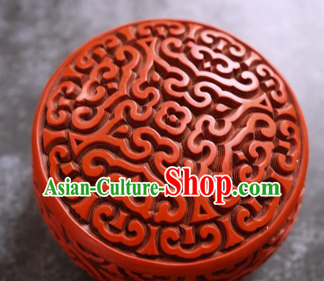 Chinese Traditional Carved Lacquerware Inkpad Box Accessories Handmade Red Lacquer Rouge Box Craft Chinese Traditional Carved Lacquerware Inkpad Box Accessories Handmade Red Lacquer Rouge Box Craft