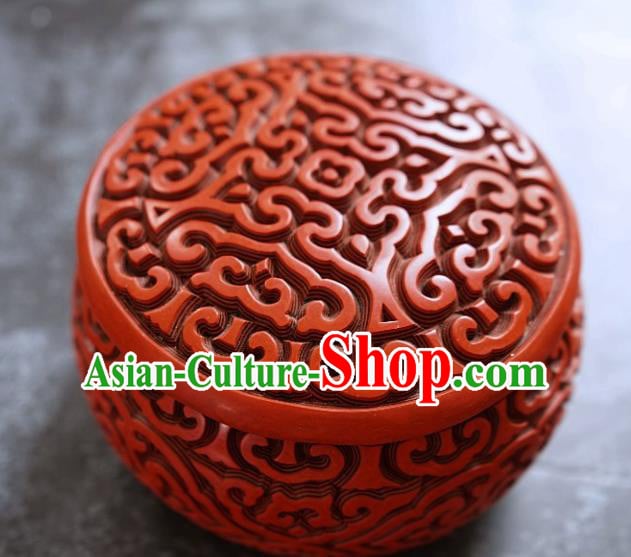 Chinese Traditional Carved Lacquerware Inkpad Box Accessories Handmade Red Lacquer Rouge Box Craft Chinese Traditional Carved Lacquerware Inkpad Box Accessories Handmade Red Lacquer Rouge Box Craft