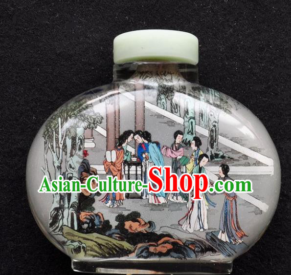 Chinese Handmade Snuff Bottle Traditional Inside Painting Court Lady Snuff Bottles Artware