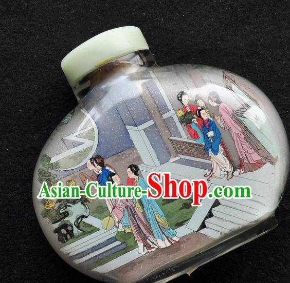 Chinese Handmade Snuff Bottle Traditional Inside Painting Court Lady Snuff Bottles Artware