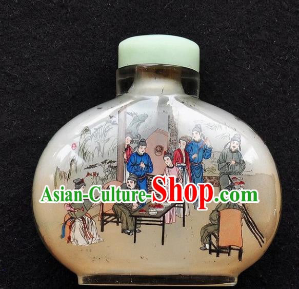 Chinese Handmade Snuff Bottle Traditional Inside Painting Tang Dynasty Dinner Snuff Bottles Artware Chinese Handmade Snuff Bottle Traditional Inside Painting Tang Dynasty Dinner Snuff Bottles Artware