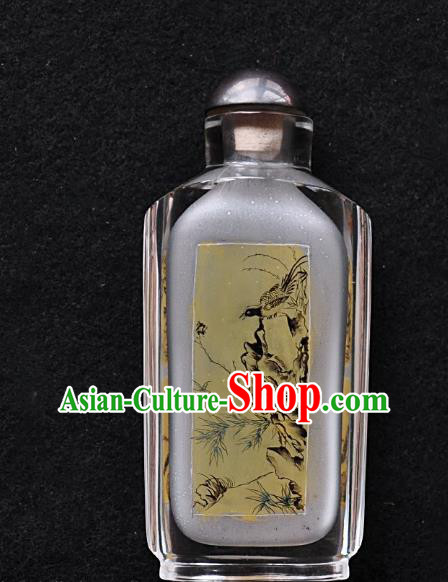 Chinese Handmade Snuff Bottle Traditional Inside Painting Bamboo Birds Snuff Bottles Artware Chinese Handmade Snuff Bottle Traditional Inside Painting Bamboo Birds Snuff Bottles Artware