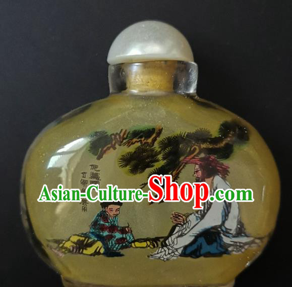 Chinese Handmade Snuff Bottle Traditional Inside Painting Old Man Tortoise Snuff Bottles Artware Chinese Handmade Snuff Bottle Traditional Inside Painting Old Man Tortoise Snuff Bottles Artware