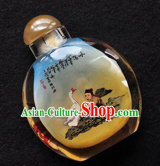 Chinese Handmade Snuff Bottle Traditional Inside Painting Dragon Boy Snuff Bottles Artware Chinese Handmade Snuff Bottle Traditional Inside Painting Dragon Boy Snuff Bottles Artware