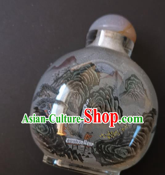 Chinese Handmade Landscape Snuff Bottle Traditional Inside Painting Scenery Snuff Bottles Artware Chinese Handmade Landscape Snuff Bottle Traditional Inside Painting Scenery Snuff Bottles Artware