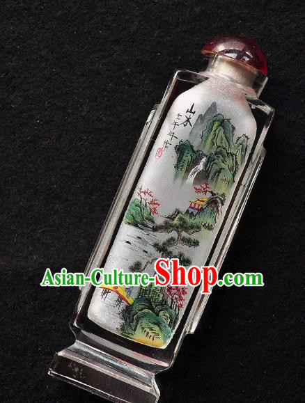 Chinese Handmade Scenery Snuff Bottle Traditional Inside Painting Landscape Snuff Bottles Artware Chinese Handmade Scenery Snuff Bottle Traditional Inside Painting Landscape Snuff Bottles Artware