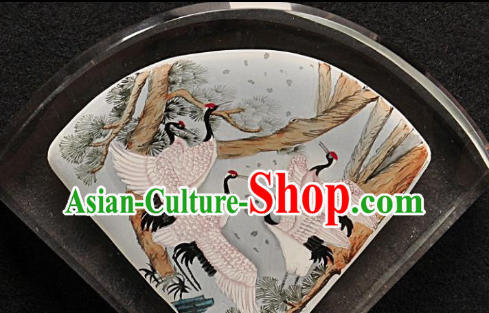 Chinese Desk Screen Traditional Handmade Inside Painting Crane Table Screen Decoration Chinese Desk Screen Traditional Handmade Inside Painting Crane Table Screen Decoration