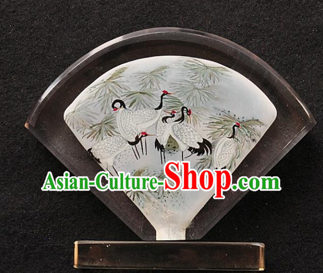 Chinese Desk Screen Traditional Handmade Inside Painting Crane Table Screen Decoration Chinese Desk Screen Traditional Handmade Inside Painting Crane Table Screen Decoration