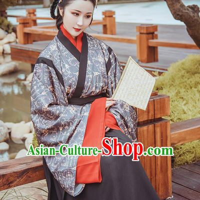 Traditional Chinese Jin Dynasty Imperial Concubine Hanfu Dress Apparels Ancient Noble Woman Historical Costumes Blouse and Skirt Complete Set