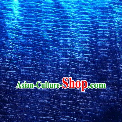 Chinese Traditional Anaglyph Pattern Design Royalblue Spandex Fabric Cloth Material Asian Dress Drapery