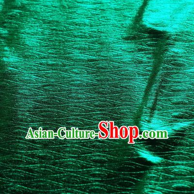 Chinese Traditional Anaglyph Pattern Design Green Spandex Fabric Cloth Material Asian Dress Drapery