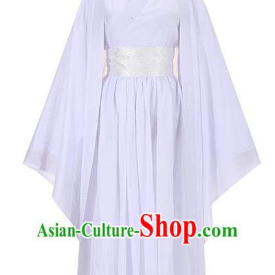 Traditional Chinese Cosplay Female Swordsman Costumes China Ancient Knight Clothing Fairy Princess White Dress for Women