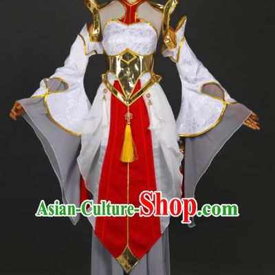 Traditional Chinese Cosplay Fairy Princess Hanfu Dress Costumes Ancient Female Swordsman Clothing Heroine Apparel for Women