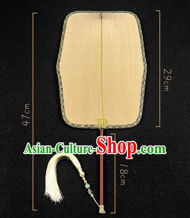 China Handmade Palace Fan Traditional Beige Silk Fan Hanfu Fan China Handmade Palace Fan Traditional Beige Silk Fan Hanfu Fan