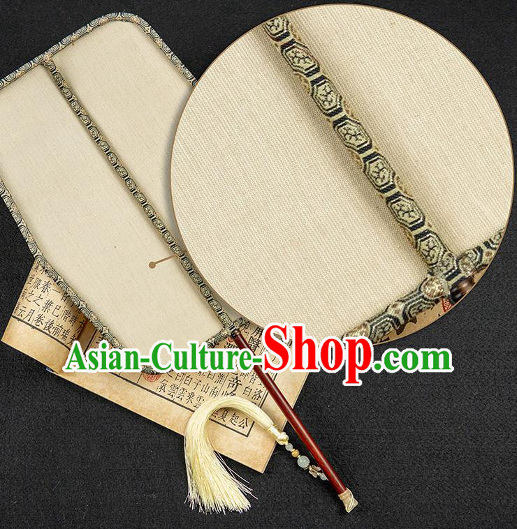 China Handmade Palace Fan Traditional Beige Silk Fan Hanfu Fan China Handmade Palace Fan Traditional Beige Silk Fan Hanfu Fan