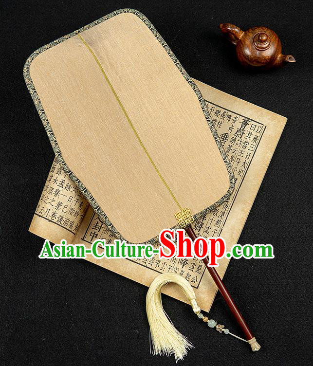 China Handmade Palace Fan Traditional Beige Silk Fan Hanfu Fan China Handmade Palace Fan Traditional Beige Silk Fan Hanfu Fan