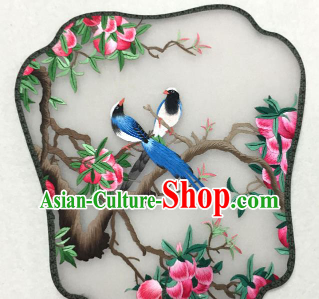 China Embroidered Peach Palace Fan Traditional Hanfu Fan Handmade Classical Dance Silk Fan China Embroidered Peach Palace Fan Traditional Hanfu Fan Handmade Classical Dance Silk Fan