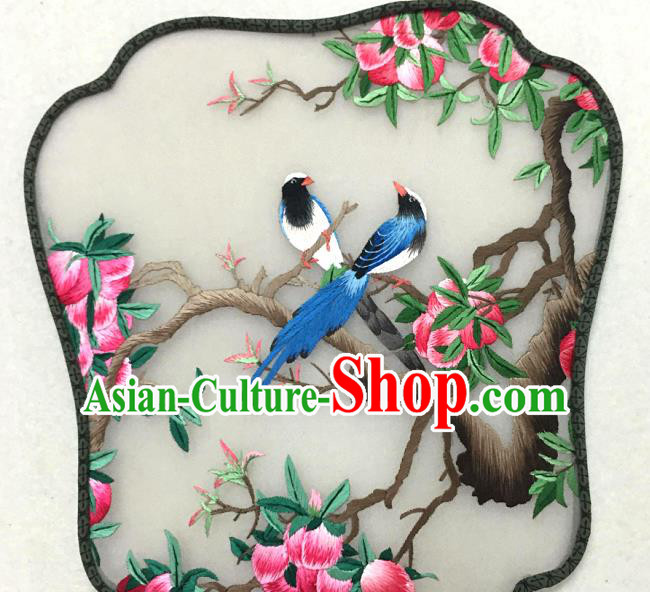 China Embroidered Peach Palace Fan Traditional Hanfu Fan Handmade Classical Dance Silk Fan China Embroidered Peach Palace Fan Traditional Hanfu Fan Handmade Classical Dance Silk Fan