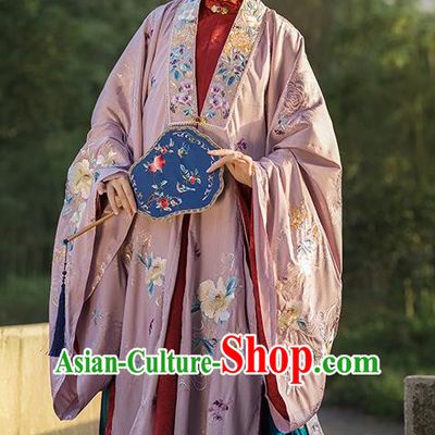 China Ancient Noble Female Embroidered Hanfu Dress Traditional Ming Dynasty Imperial Countess Historical Clothing for Women