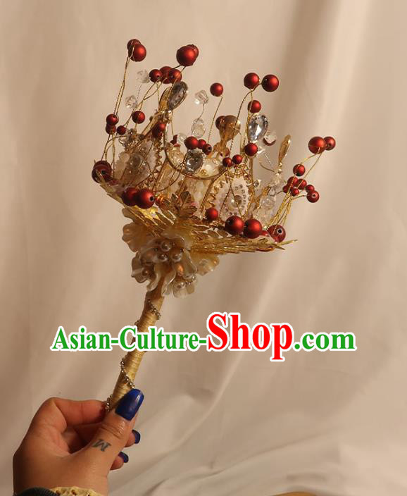 Handmade Bride Golden Cane Top Grade Wedding Bridal Bouquet Queen Sceptre Handmade Bride Golden Cane Top Grade Wedding Bridal Bouquet Queen Sceptre