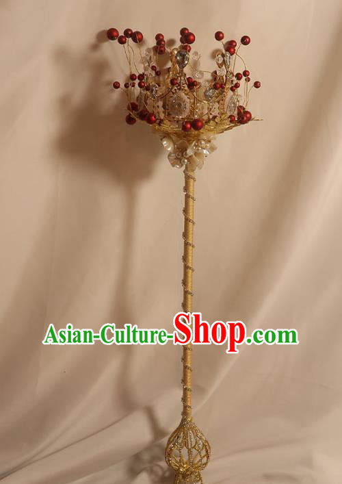 Handmade Bride Golden Cane Top Grade Wedding Bridal Bouquet Queen Sceptre Handmade Bride Golden Cane Top Grade Wedding Bridal Bouquet Queen Sceptre
