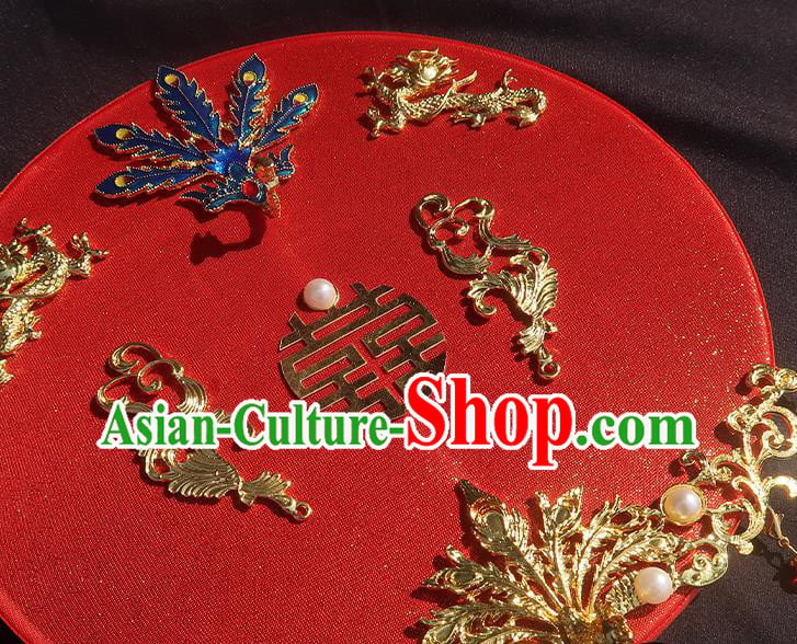 China Classical Wedding Red Silk Fan Traditional Princess Hanfu Fan Handmade Palace Fan China Classical Wedding Red Silk Fan Traditional Princess Hanfu Fan Handmade Palace Fan