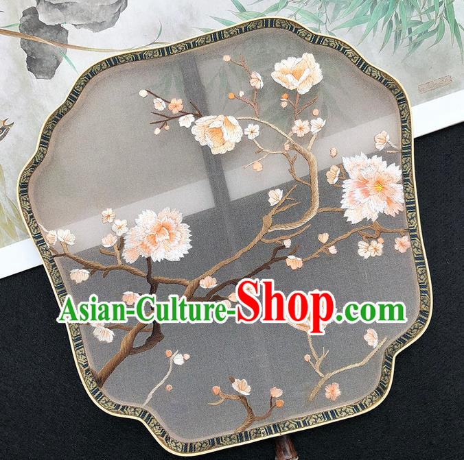 China Silk Fan Classical Dance Fan Handmade Embroidered Flowers Palace Fan Traditional Hanfu Fan China Silk Fan Classical Dance Fan Handmade Embroidered Flowers Palace Fan Traditional Hanfu Fan
