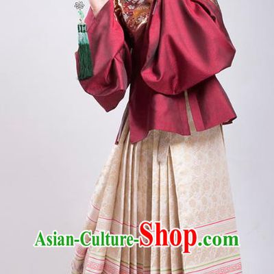 China Ancient Imperial Female Dress Traditional Court Hanfu Apparels Ming Dynasty Empress Historical Clothing