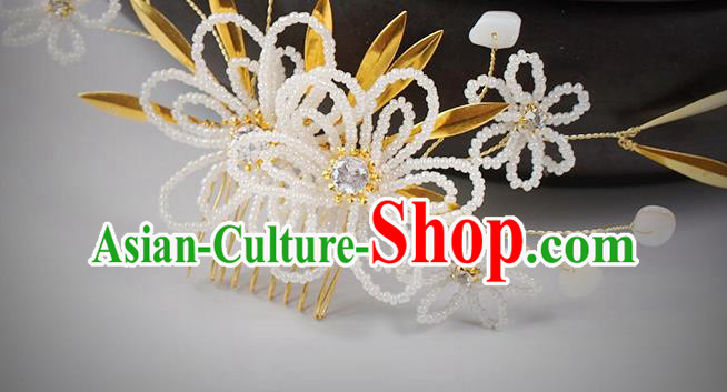 Top Grade Classical Beads Flowers Hairpin Wedding Bride Hair Accessories Handmade Hair Comb Top Grade Classical Beads Flowers Hairpin Wedding Bride Hair Accessories Handmade Hair Comb