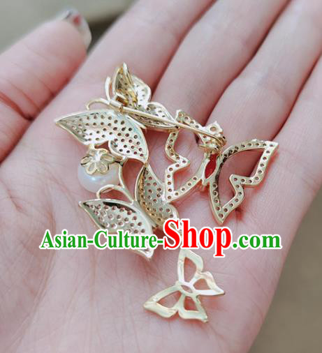 Top Jewelry Accessories Handmade Crystal Brooch Zircon Butterfly Breastpin Top Jewelry Accessories Handmade Crystal Brooch Zircon Butterfly Breastpin