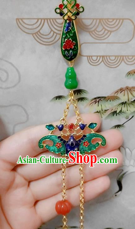 Handmade China Classical Cheongsam Cloisonne Bat Breastpin Jewelry Jade Gourd Brooch Pendant Accessories Handmade China Classical Cheongsam Cloisonne Bat Breastpin Jewelry Jade Gourd Brooch Pendant Accessories