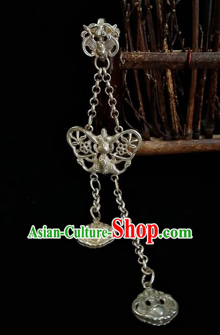 Handmade China Argent Bat Tassel Brooch Pendant Accessories Classical Cheongsam Breastpin Jewelry Handmade China Argent Bat Tassel Brooch Pendant Accessories Classical Cheongsam Breastpin Jewelry