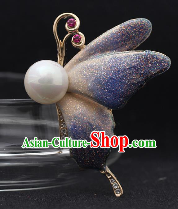 Top Baroque Blue Butterfly Brooch Court Jewelry Crystal Breastpin Accessories Top Baroque Blue Butterfly Brooch Court Jewelry Crystal Breastpin Accessories