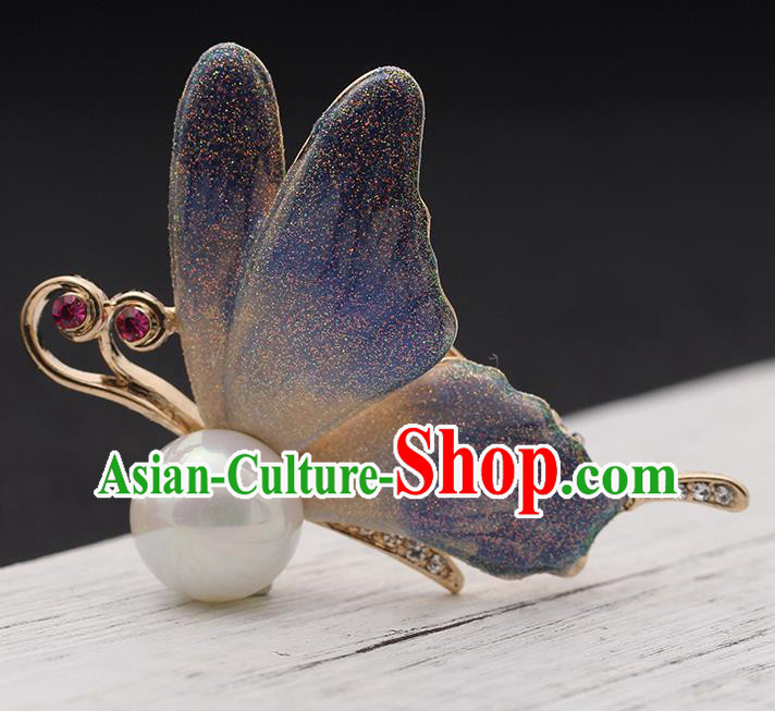 Top Baroque Blue Butterfly Brooch Court Jewelry Crystal Breastpin Accessories Top Baroque Blue Butterfly Brooch Court Jewelry Crystal Breastpin Accessories