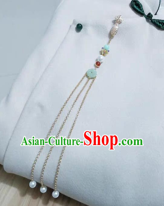 Handmade China Enamel Butterfly Tassel Brooch Pendant Accessories Classical Cheongsam Breastpin Jewelry Handmade China Enamel Butterfly Tassel Brooch Pendant Accessories Classical Cheongsam Breastpin Jewelry
