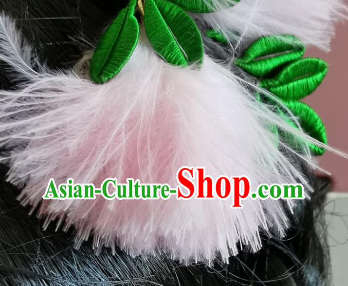 China Handmade Pink Albizia Flower Hair Stick Traditional Hanfu Hairpin China Handmade Pink Albizia Flower Hair Stick Traditional Hanfu Hairpin