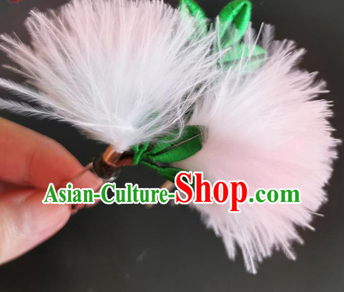China Handmade Pink Albizia Flower Hair Stick Traditional Hanfu Hairpin China Handmade Pink Albizia Flower Hair Stick Traditional Hanfu Hairpin