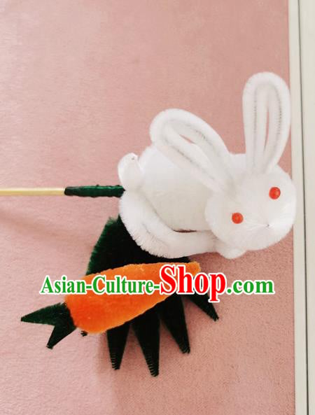 Handmade China Classical Velvet Rabbit Brooch Traditional Cheongsam Accessories Handmade China Classical Velvet Rabbit Brooch Traditional Cheongsam Accessories