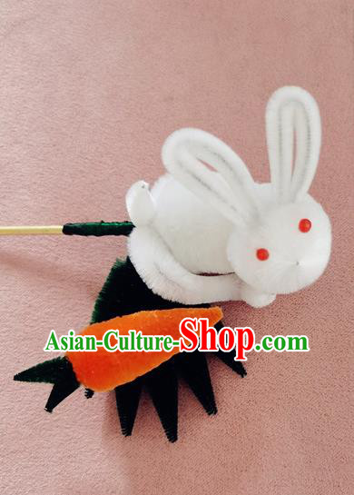 Handmade China Classical Velvet Rabbit Brooch Traditional Cheongsam Accessories Handmade China Classical Velvet Rabbit Brooch Traditional Cheongsam Accessories