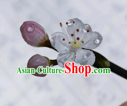 China Traditional Hanfu Wood Hair Stick Classical Plum Blossom Hairpin China Traditional Hanfu Wood Hair Stick Classical Plum Blossom Hairpin