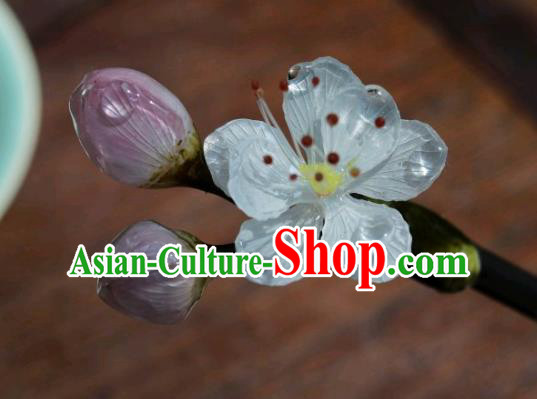 China Traditional Hanfu Wood Hair Stick Classical Plum Blossom Hairpin China Traditional Hanfu Wood Hair Stick Classical Plum Blossom Hairpin