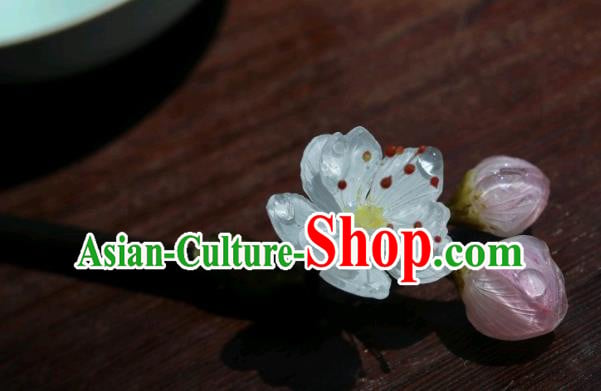 China Traditional Hanfu Wood Hair Stick Classical Plum Blossom Hairpin China Traditional Hanfu Wood Hair Stick Classical Plum Blossom Hairpin