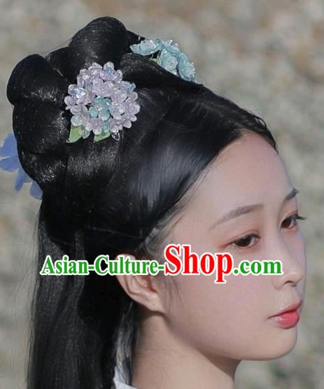 China Classical Ming Dynasty Hanfu Hairpin Traditional Ancient Princess Pink Hydrangea Hair Stick China Classical Ming Dynasty Hanfu Hairpin Traditional Ancient Princess Pink Hydrangea Hair Stick