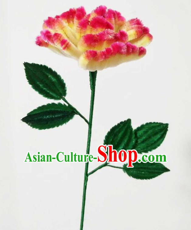 China Traditional Ancient Palace Lady Flower Hair Stick Classical Hanfu Velvet Rose Hairpin China Traditional Ancient Palace Lady Flower Hair Stick Classical Hanfu Velvet Rose Hairpin