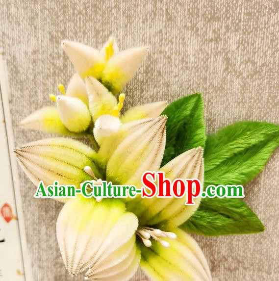 China Classical Velvet Flowers Hair Stick Handmade Hair Accessories Traditional Cheongsam Hairpin China Classical Velvet Flowers Hair Stick Handmade Hair Accessories Traditional Cheongsam Hairpin