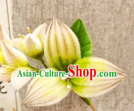 China Classical Velvet Flowers Hair Stick Handmade Hair Accessories Traditional Cheongsam Hairpin China Classical Velvet Flowers Hair Stick Handmade Hair Accessories Traditional Cheongsam Hairpin