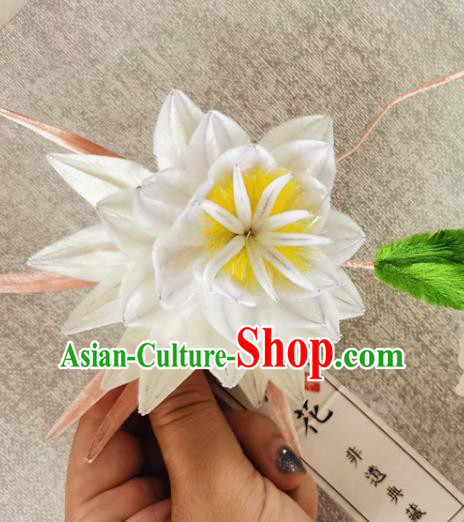China Classical White Epiphyllum Hair Stick Handmade Hair Accessories Traditional Cheongsam Flower Hairpin China Classical White Epiphyllum Hair Stick Handmade Hair Accessories Traditional Cheongsam Flower Hairpin