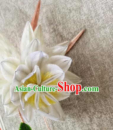 China Classical White Epiphyllum Hair Stick Handmade Hair Accessories Traditional Cheongsam Flower Hairpin China Classical White Epiphyllum Hair Stick Handmade Hair Accessories Traditional Cheongsam Flower Hairpin